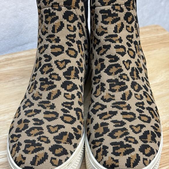 Steve Madden Ditta Leopard Cheetah Slip On High Top Platform Sneakers Size 9 - Picture 7 of 13